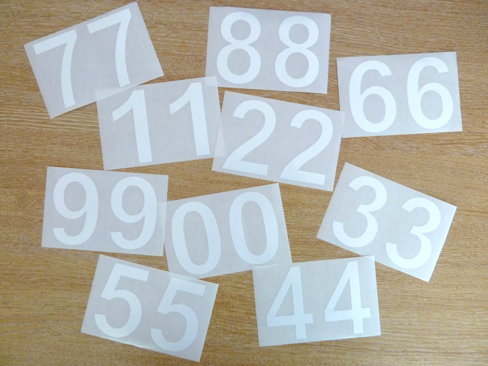 71mm White Sticky Vinyl Numbers SelfAdhesive Stickers Plastic Stick on