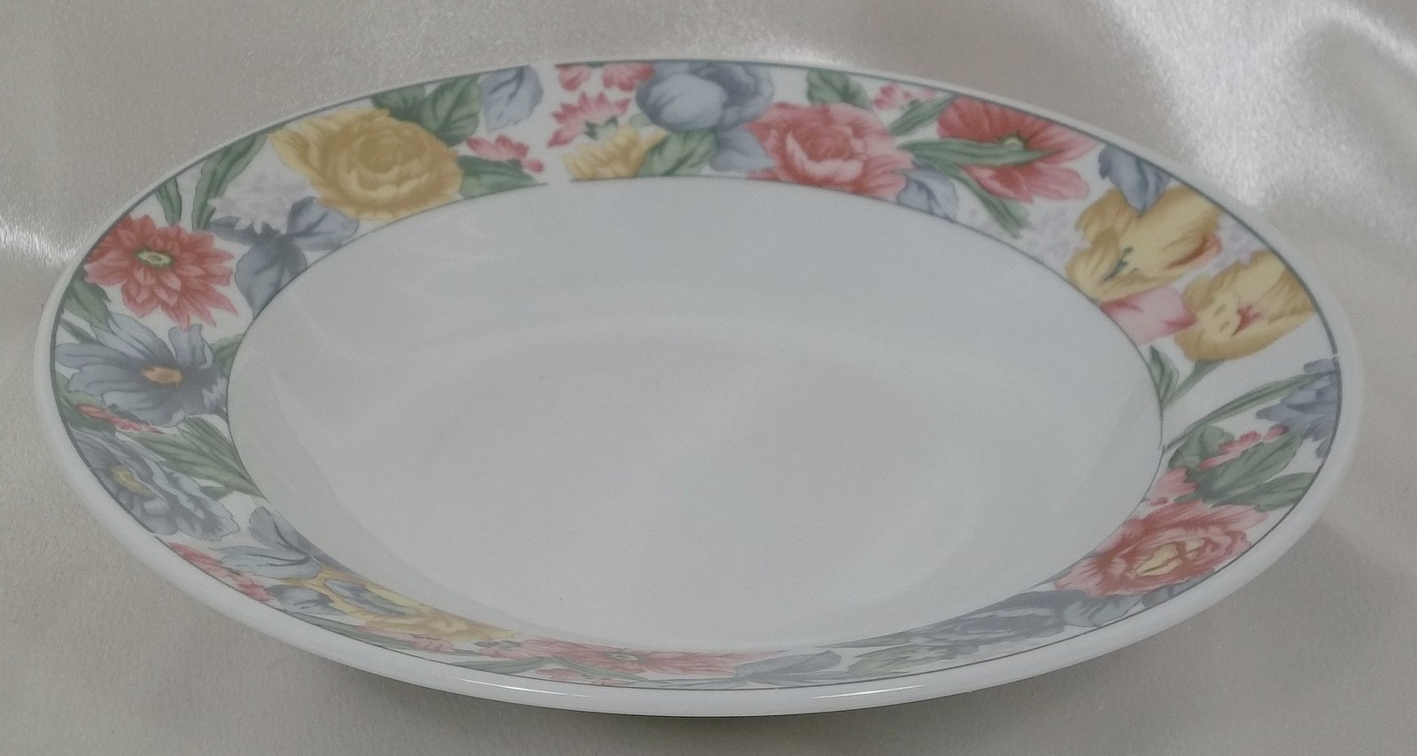 Lynns Fine China White & Floral Luncheon Salad Dessert Plate eBay