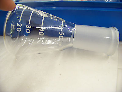 50 ML Pyrex Flask 19/38 +/- 5% Glass No. 5000, lab flask