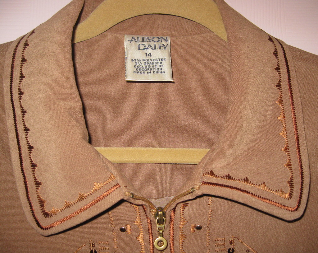 Women's Size 14 Jacket by ALLISON DALEY faux suede zipper front eBay