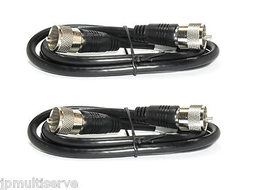 2 RG8X Coax 3ft Cable Assemblies 50 ohm with PL259 Connectors. Buy it now for 7.99
