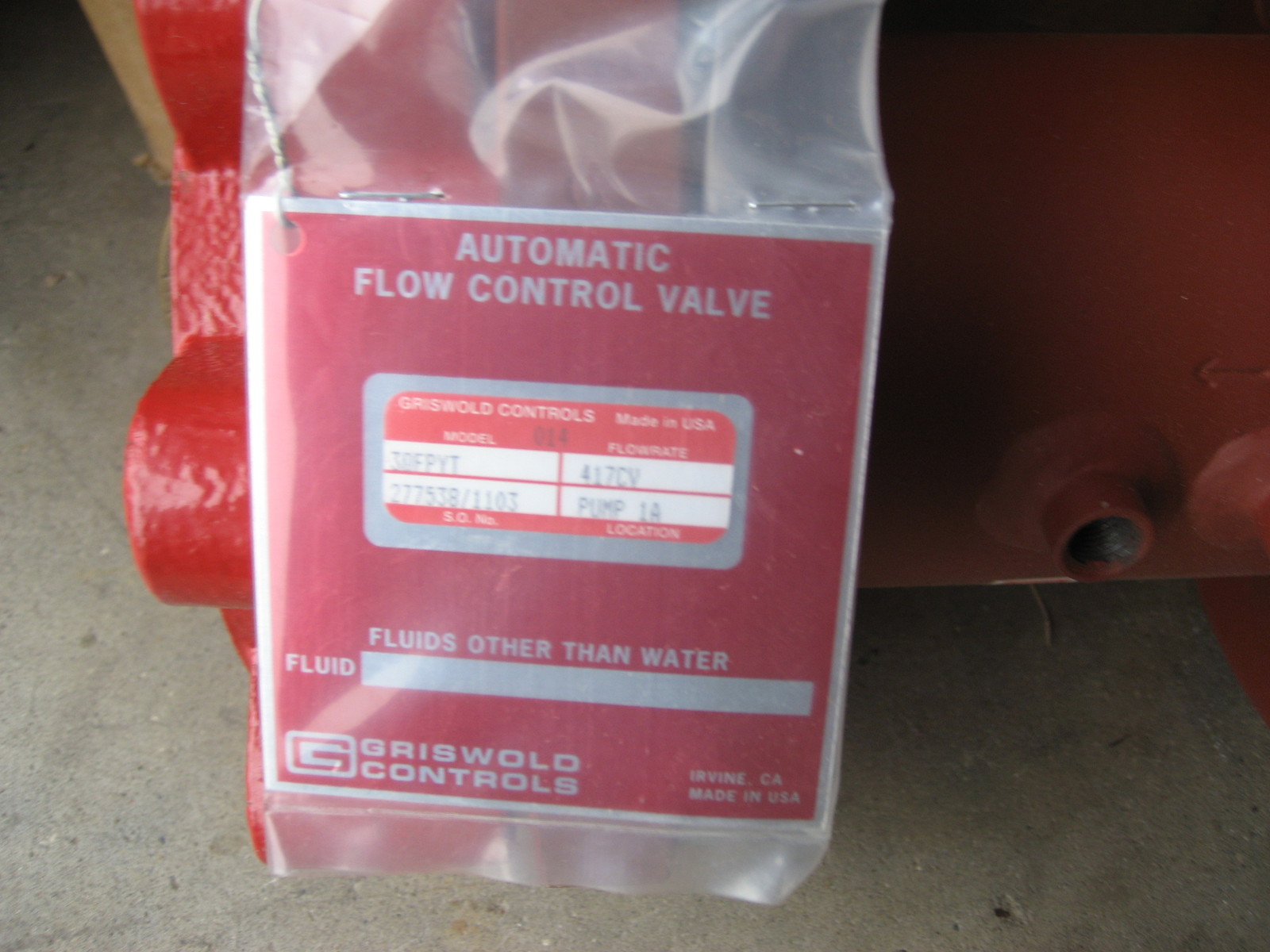 GRISWOLD CONTROLS AUTOMATIC FLOW CONTROL VALVE 3QFPYT eBay