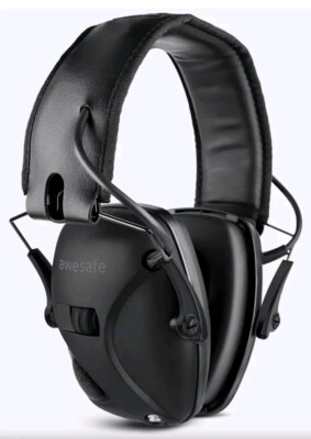 awesafe Electronic Shooting Earmuffs Ear Hearing Protection Headphones Black.   