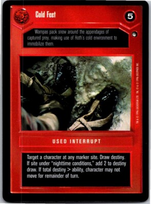 Star Wars Cold Feet Hoth CCG TCG Decipher Free Shipping!