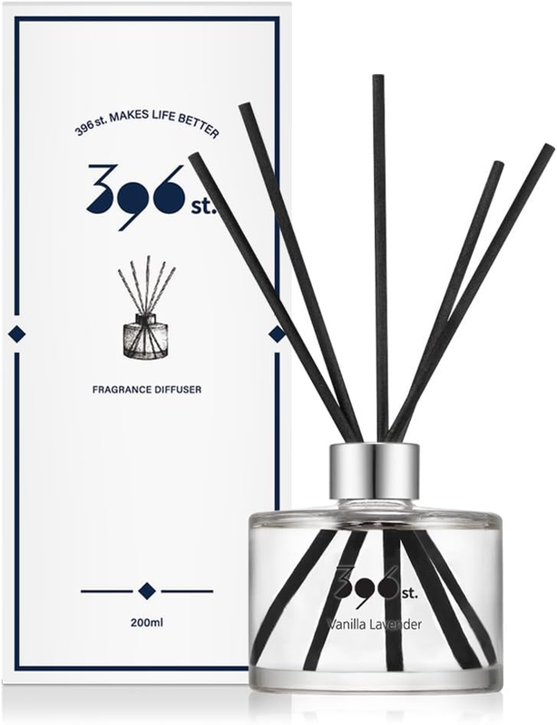Reed Diffuser, Vanilla Lavender, 200Ml(6.7Oz) / Reed Diffuser Sets, Home Fragrance, Scented Oils, Home & Bathroom Décor