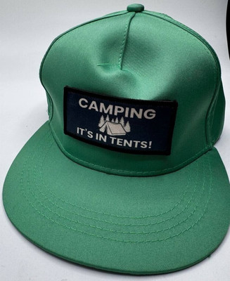 Star Maker Camping It's in the Tent Embroidered Baseball Hat, Green