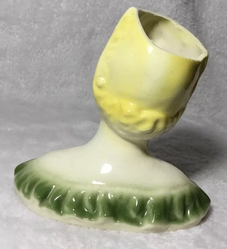 Vintage Unmarked Head Vase 4 7/8” Tall