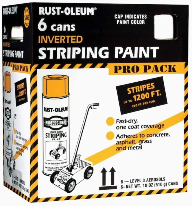Spray Paint Car Parking Lot Striping Machine Line Road Marking Flat White 6 Pack