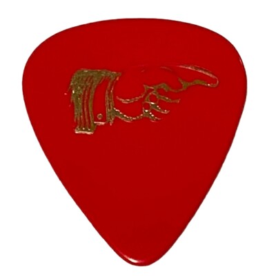 Vintage Guitar Pick-D Andrea 351-Ad-Lib-Pointer in Red Celluloid w/White-J.Macey