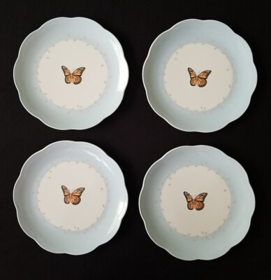 Lenox Butterfly Meadow (Blue W/ Monarch) 8'' Dessert Plate-Set Of 4