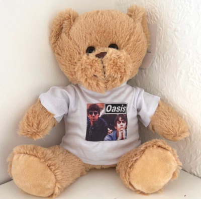 OASIS 8 inch VERY CUDDLY TEDDY BEAR Liam Noel Gallagher