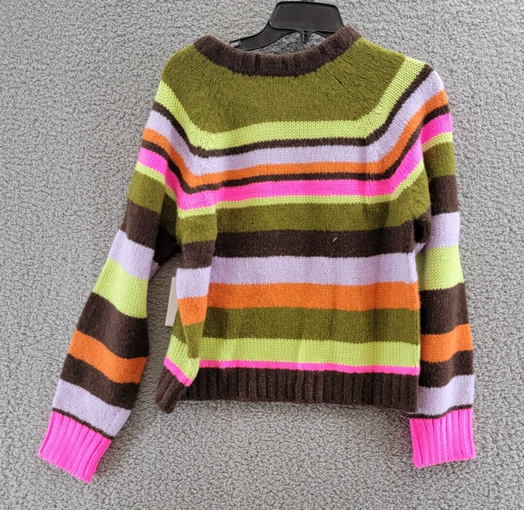 Velvet By Graham & Spencer Striped Knit Crewneck Sweater Women's L Multi L/S - Picture 9 of 17