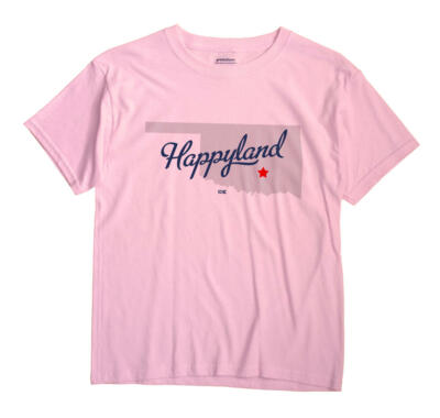 Happyland Oklahoma OK T-Shirt MAP | eBay