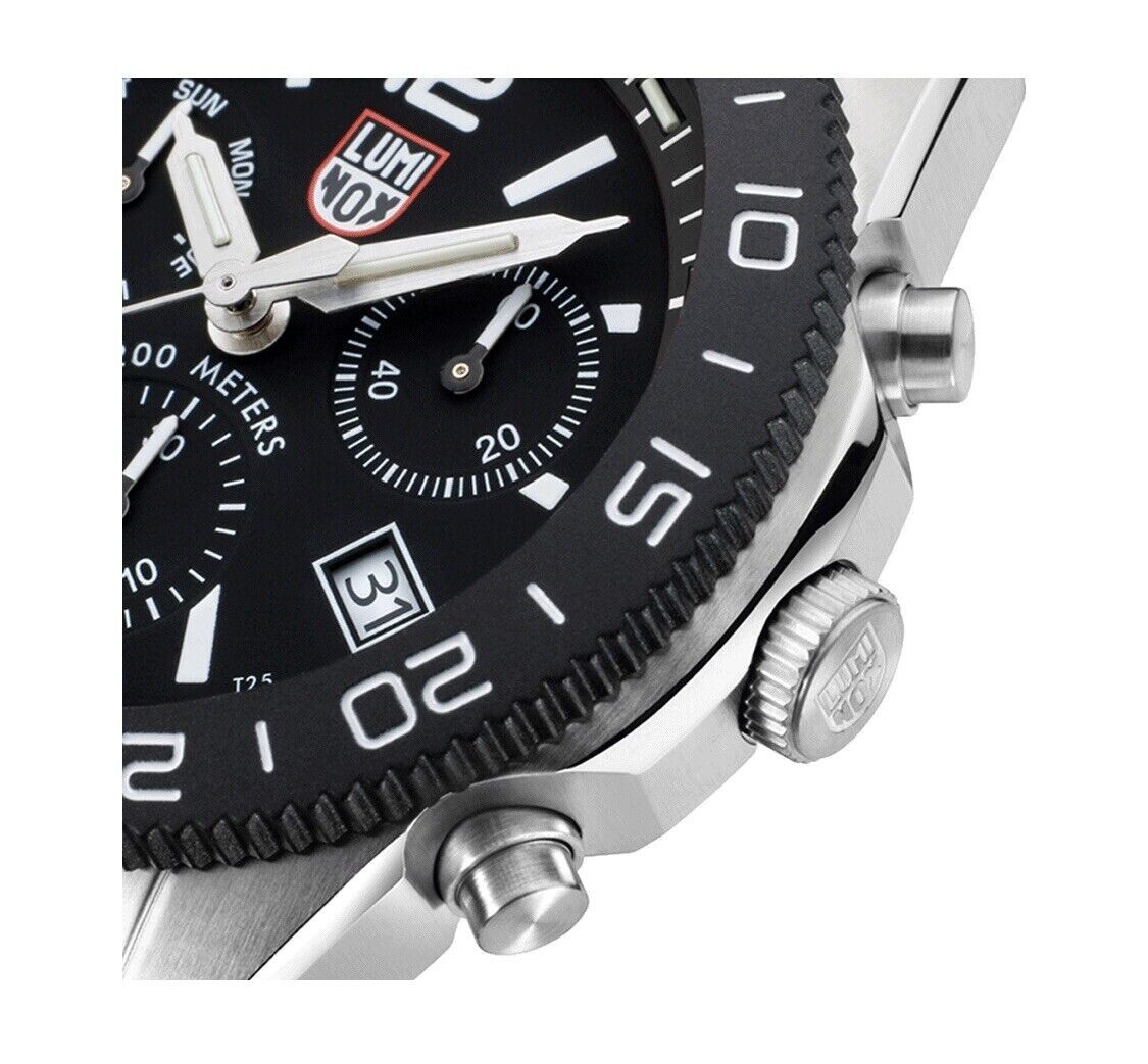 Pre-owned Luminox Factory  Pacific Diver Chronograph Stainless Steel Mens Watch Xs.3142