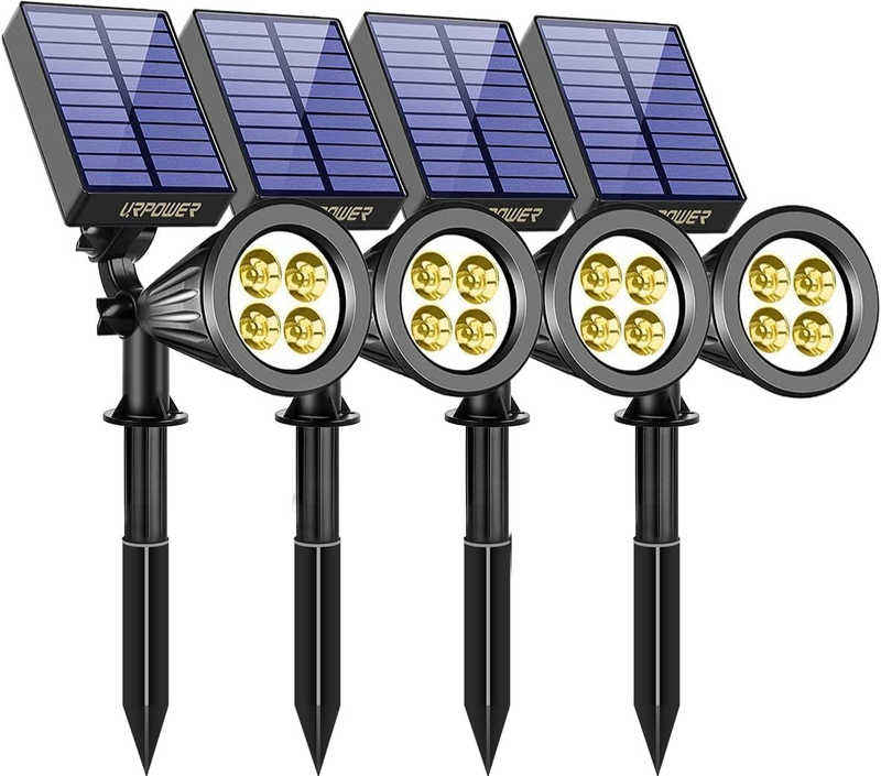 Outdoor 2-in-1 Adjustable Dusk-to-dawn Solar Spotlights