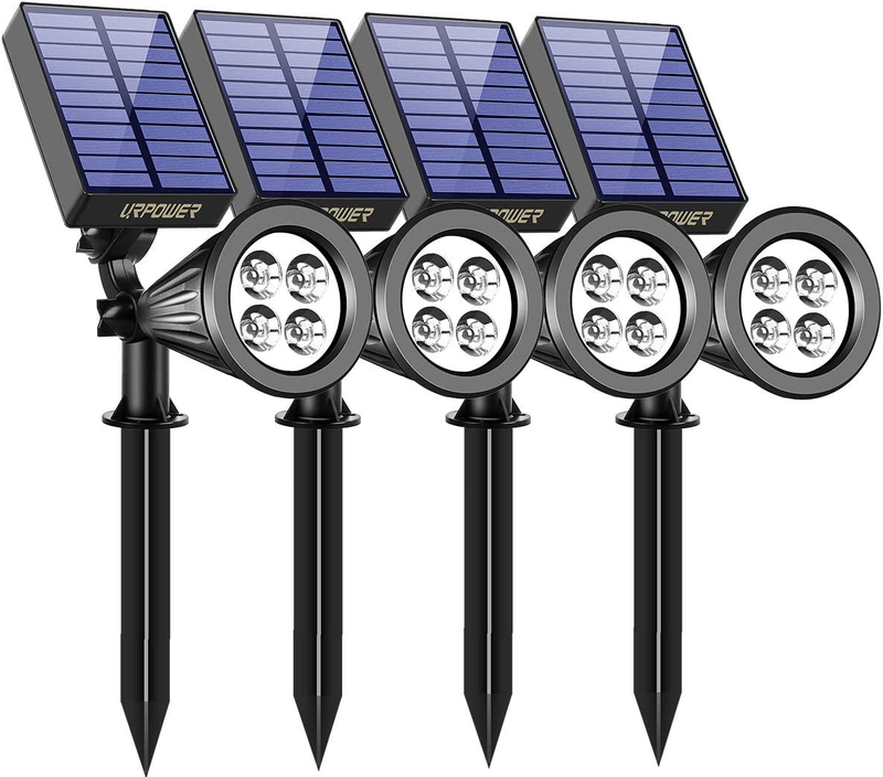 Outdoor, 2-in-1 Waterproof Adjustable Solar Spotlights Outd