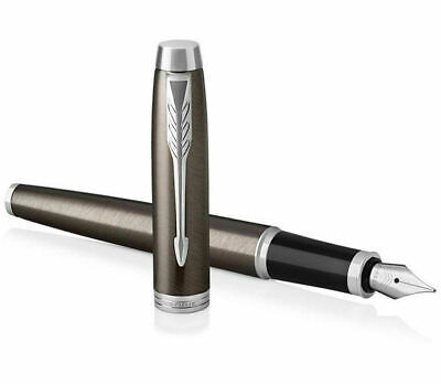 Excellent Gray/White Clip Parker Pen IM Series Medium (M) Nib Fountain Pen
