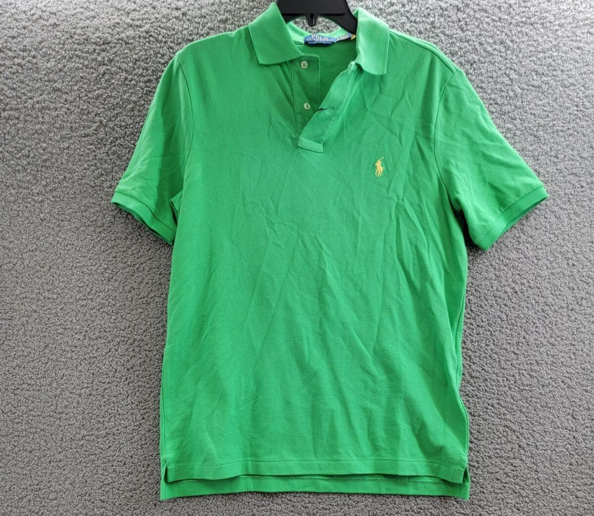 Polo Ralph Lauren Classic-Fit Mesh Polo Shirt Mens S Green Short Sleeve Pullover - Picture 2 of 18