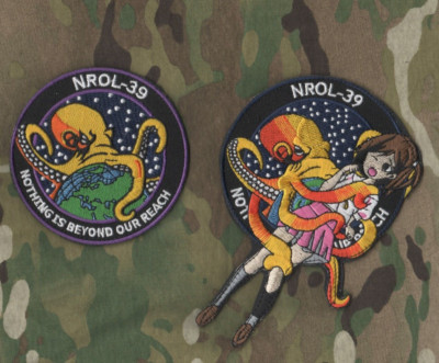 USA-247 NROL-39 TOPAZ RADAR IMAGING SATELLITE anime girl The Daily Show 2-PC SET