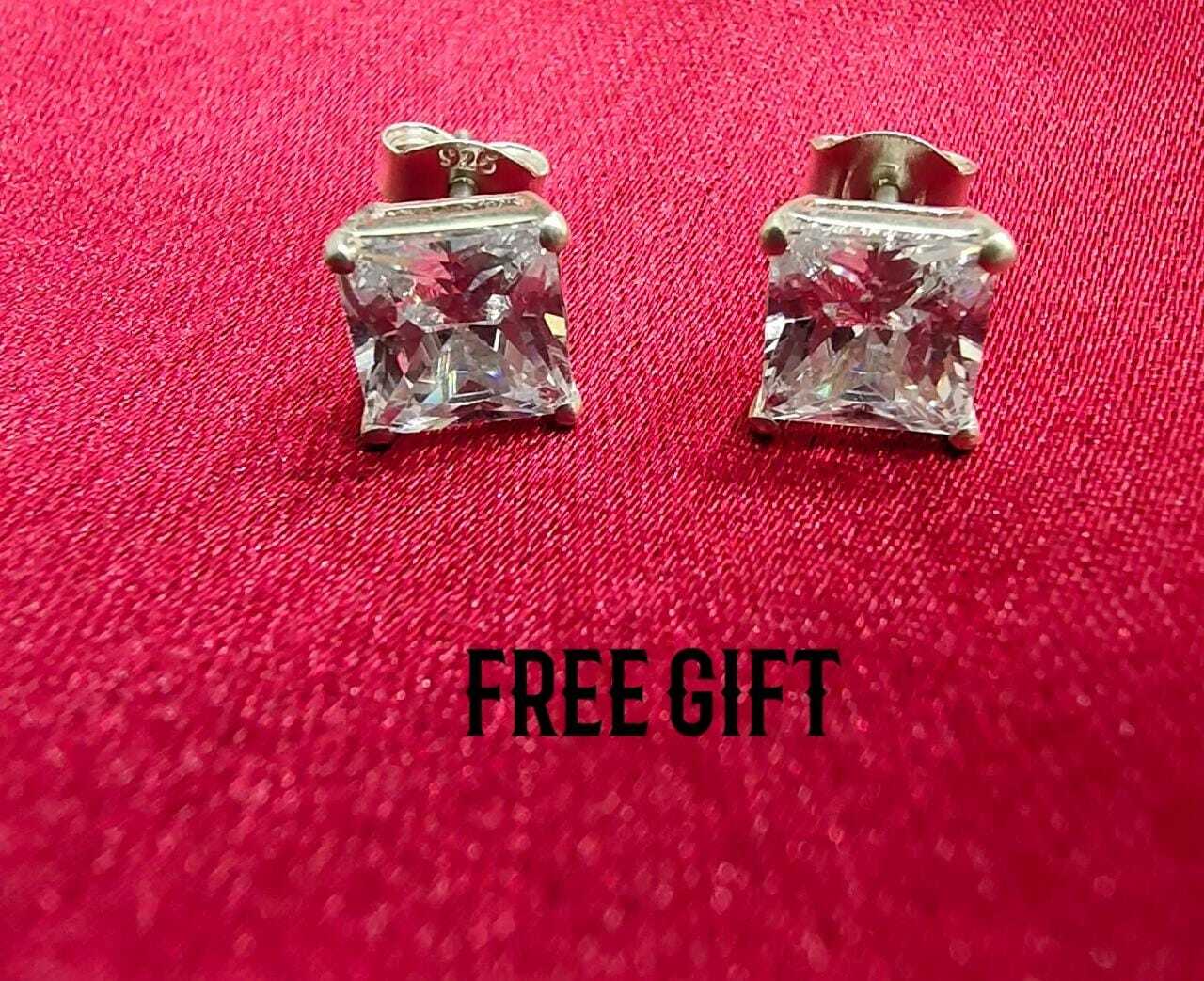 Pre-owned Nsg 4.1 Ct 100% Natural Moissanite Custom Q Letter Initial Men's Pendant 925 Silver In White