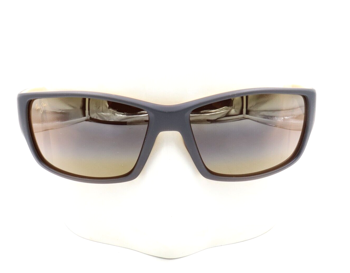 Pre-owned Maui Jim Local Kine Matte Brown / Cream Sunglasses Bronze Lens H810-25mc In Hcl Bronze