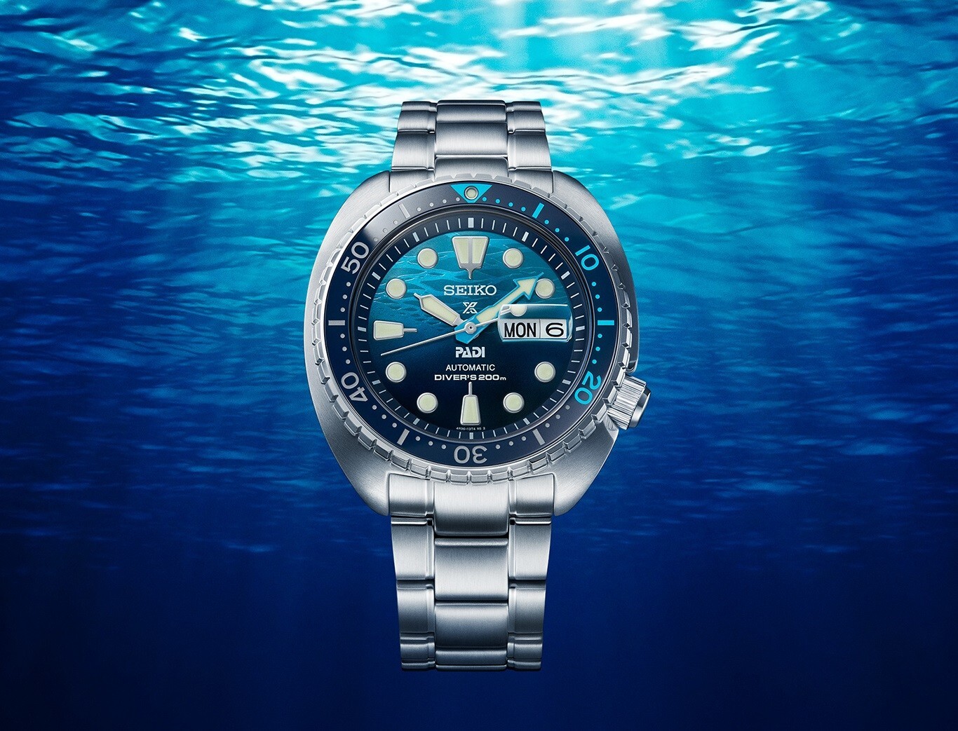 Pre-owned Seiko Prospex Srpk01k1 Sea Padi Special Edition Automatic Blue Men's Diver Watch
