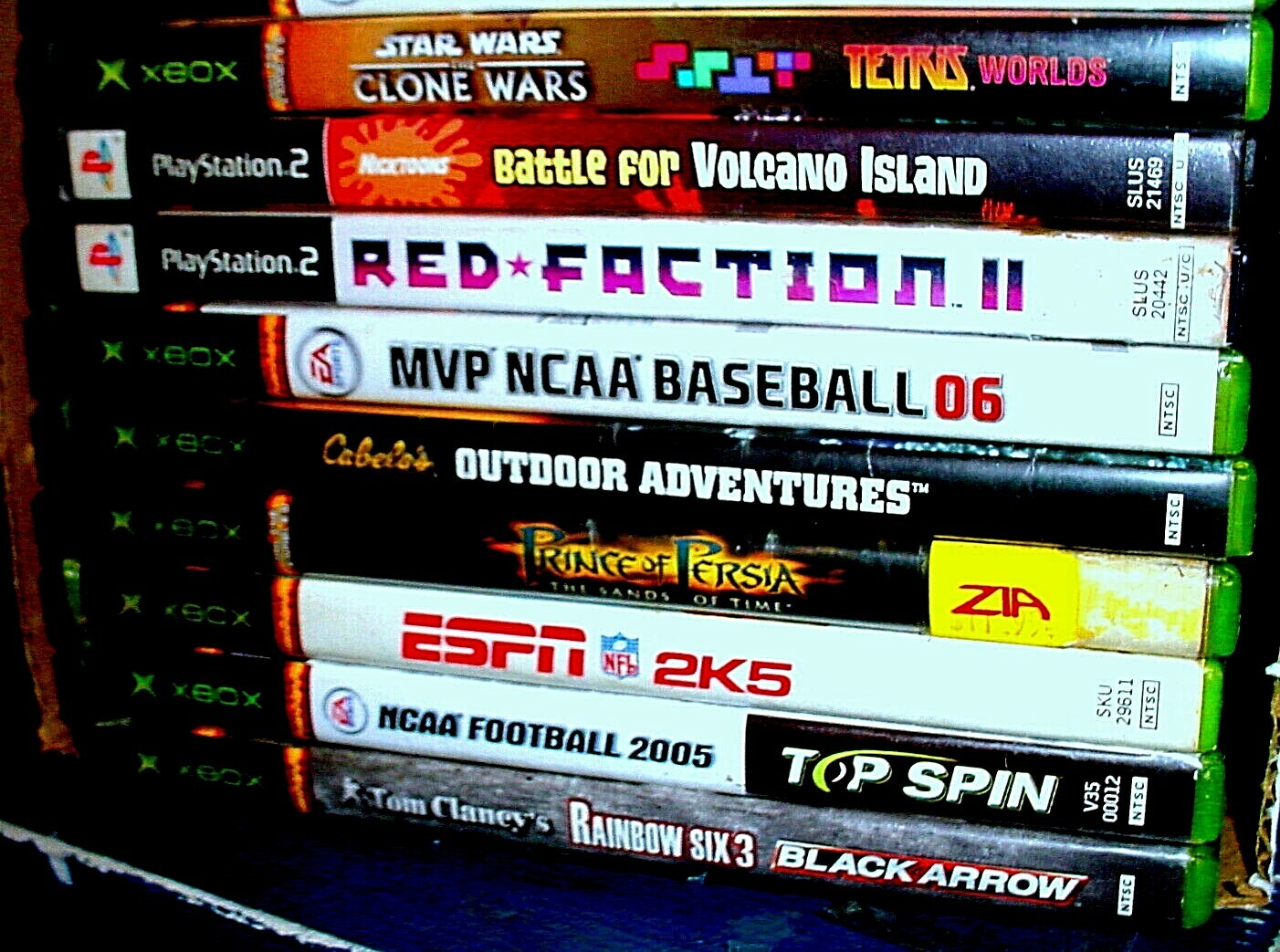 FOR BUFFING/REPAIR> Xbox Lot of 16 Original Xbox Games + 3 PS2 & WIi games.