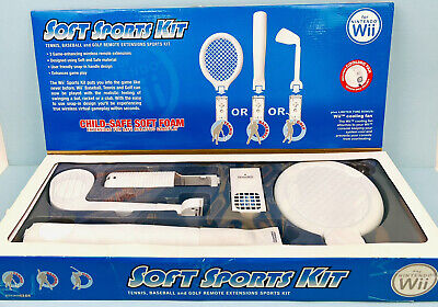 Wii DreamGear SOFT SPORTS KIT, Tennis Baseball & Golf Extensions ￼& Cooling Fan