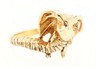 Elephant Ring 9ct Yellow Gold Plated 925 Sterling Silver Fine Vintage Jewellery-1.JPG