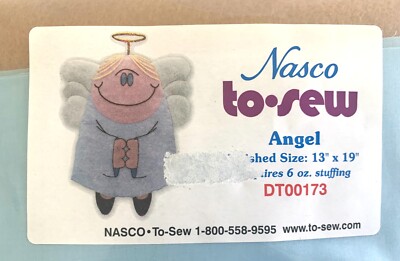 NASCO To-Sew Angel Pillow Learn To Sew & Embroider Kit 13'' x 19''