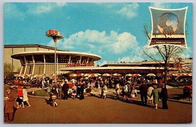 NY Worlds Fair 1964 65 Postcard Schaefer Center Sport Celebrity Greeters 