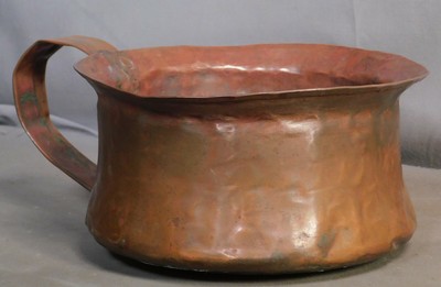Antique Hammered Rivet Dovetail Copper Commode Chamber Pot Potty EARLY Primitive