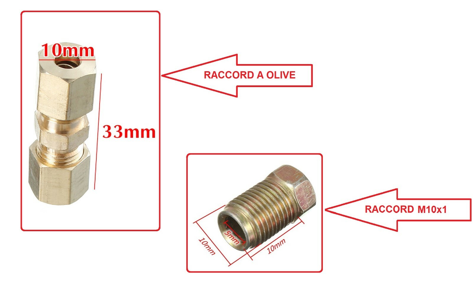 10 Connecteurs Pour Câble De Frein 4.75mm - Kit De Remplacement Sans Soudure, Longueur 31mm - Facile à Installer - 3