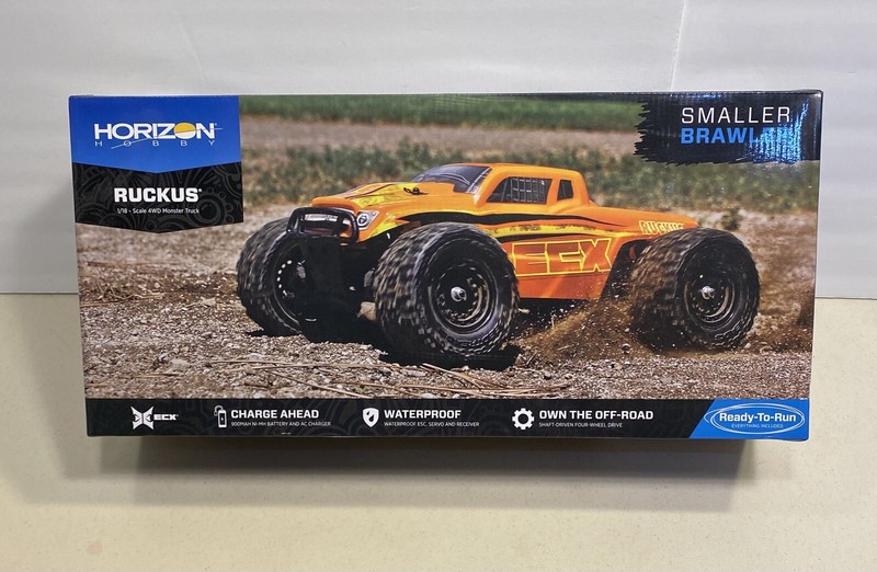Horizon Hobby ECX Ruckus 4WD RTR Truck 1/18 Scale Black Red Complete Box RC