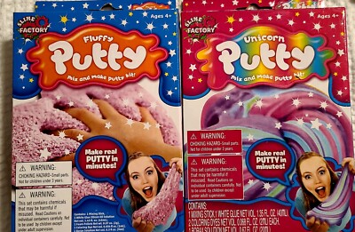 2 PACK- Magic Time Slime Factory UNICORN/Fluffy Putty Mix NEW