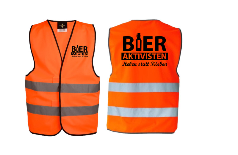 Bieraktivisten KostÃ¼M Karneval Fasching Verkleidung Sicherheitsweste Security
