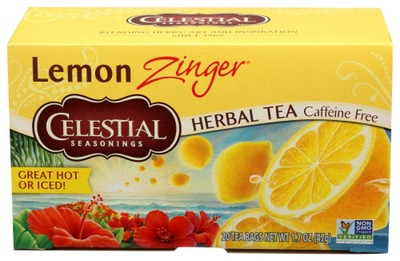 Чай Celestial Seasonings с лимоном и имбирем, 20 пакетиков