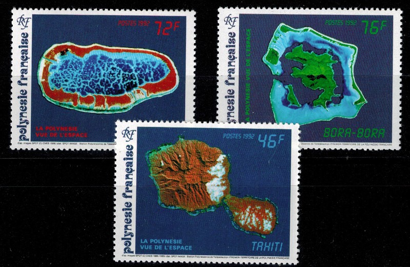 PolynÃ©Sie Timbre NÂ° 405 Ã  407 Neuf ** / Mnh