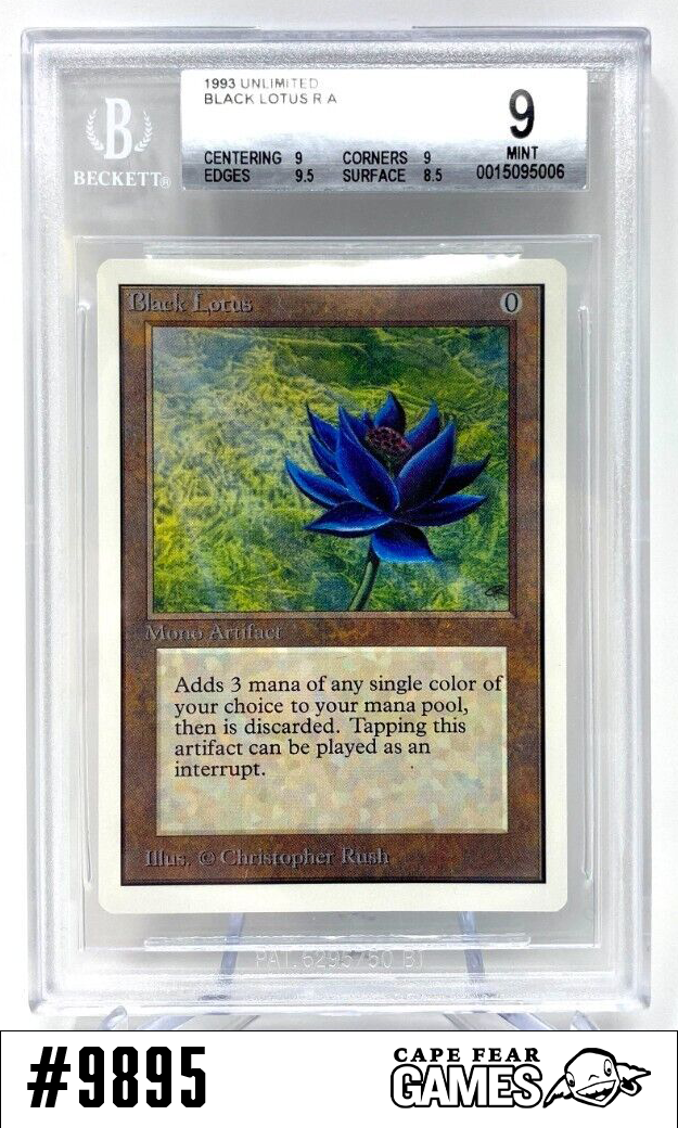 Black Lotus - Unlimited - BGS 9 - #9895, NM-Mint, English, Unlimited | eBay Black Lotus - Unlimited - BGS 9 - #9895, NM-Mint, English, Unlimited | eBay