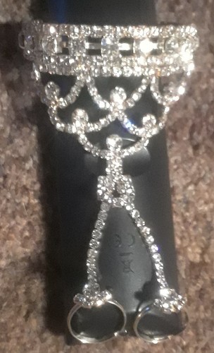 Jeweled princess bracelet ring set