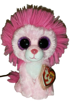Ty Beanie Boos - FLUFFY the Valentine Lion (6 Inch) MINT with MINT TAGS