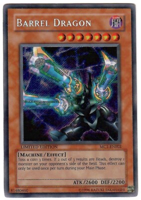 Yu-Gi-Oh! Barrel Dragon MC1-EN002 Master Collection Volume 1 NM Secret Rare