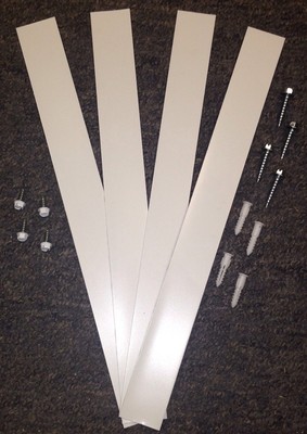 ALUMINUM WRAP AROUND RAIN GUTTER DOWNSPOUT STRAPS 2x3 W/Screws And Anchors , 4