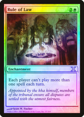 Rule of Law FOIL 10th Edition HEAVILY PLD White Uncommon