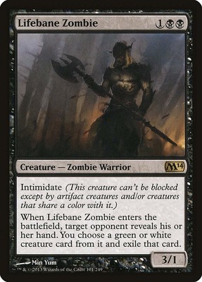 Lifebane Zombie Magic 2014 / M14 NM Black Rare MAGIC GATHERING CARD ABUGames