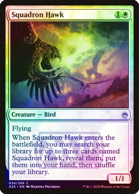 Squadron Hawk FOIL Masters 25 NM White Common MAGIC GATHERING CARD ABUGames