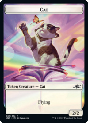 CAT TOKEN x1 mtg NM-M Unfinity 1 Token
