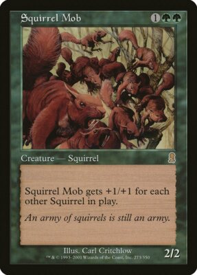 Squirrel Mob Odyssey HEAVILY PLD Green Rare MAGIC THE GATHERING CARD ABUGames