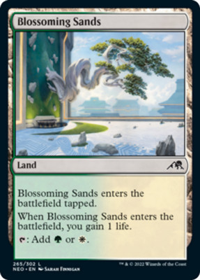 x4 Blossoming Sands NEO MTG 265/302 LIFE LAND M/NM 4x
