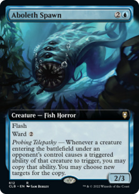 Aboleth Spawn (Extended Art) Commander Legends: Battle for Baldur's Gate NM